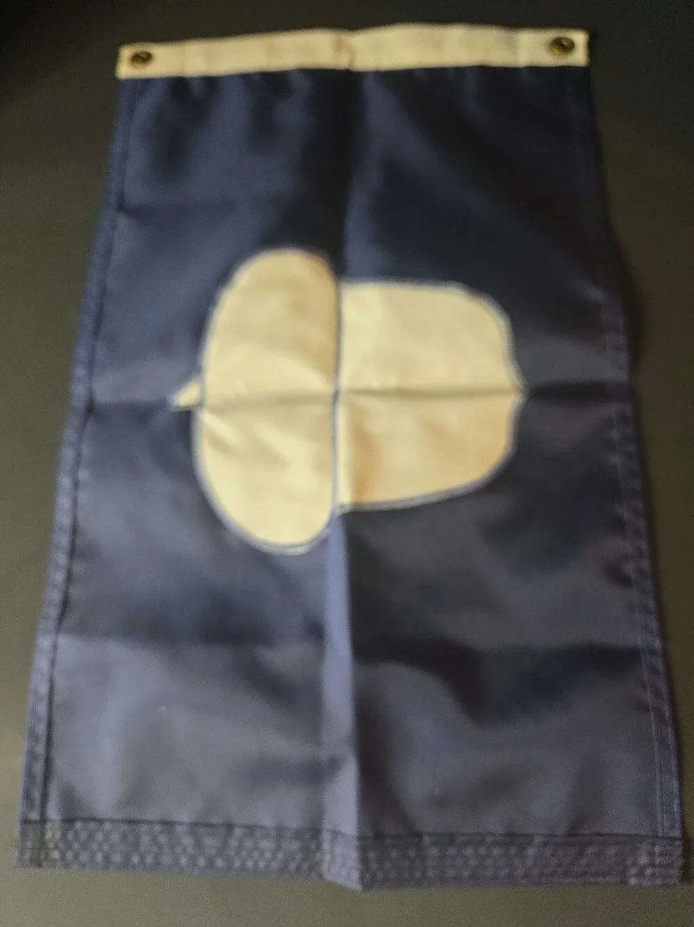 Vintage Dettra Flag Co Dura-Lite Nylon Yacht Club Officer Boat Flag 12x18 Navy